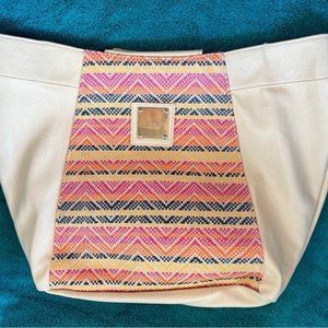 MICHE PAMELA Shell Demi Cream and Tropical Colors Purse Satchel Bag Tote